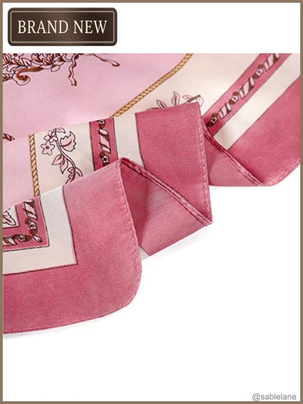 Silk Like Satin Scarf for Women Head Wrap Hair Turban Handbag Neck Bandana - Picture 4 of 6